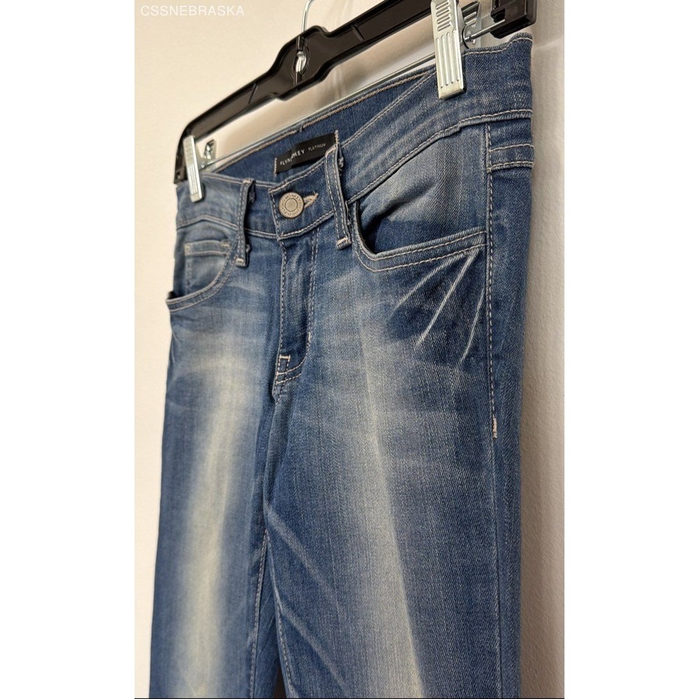 Flying Monkey Blue womens skinny bootcut wide-leg designs. - Size 25 - Picture 7 of 11
